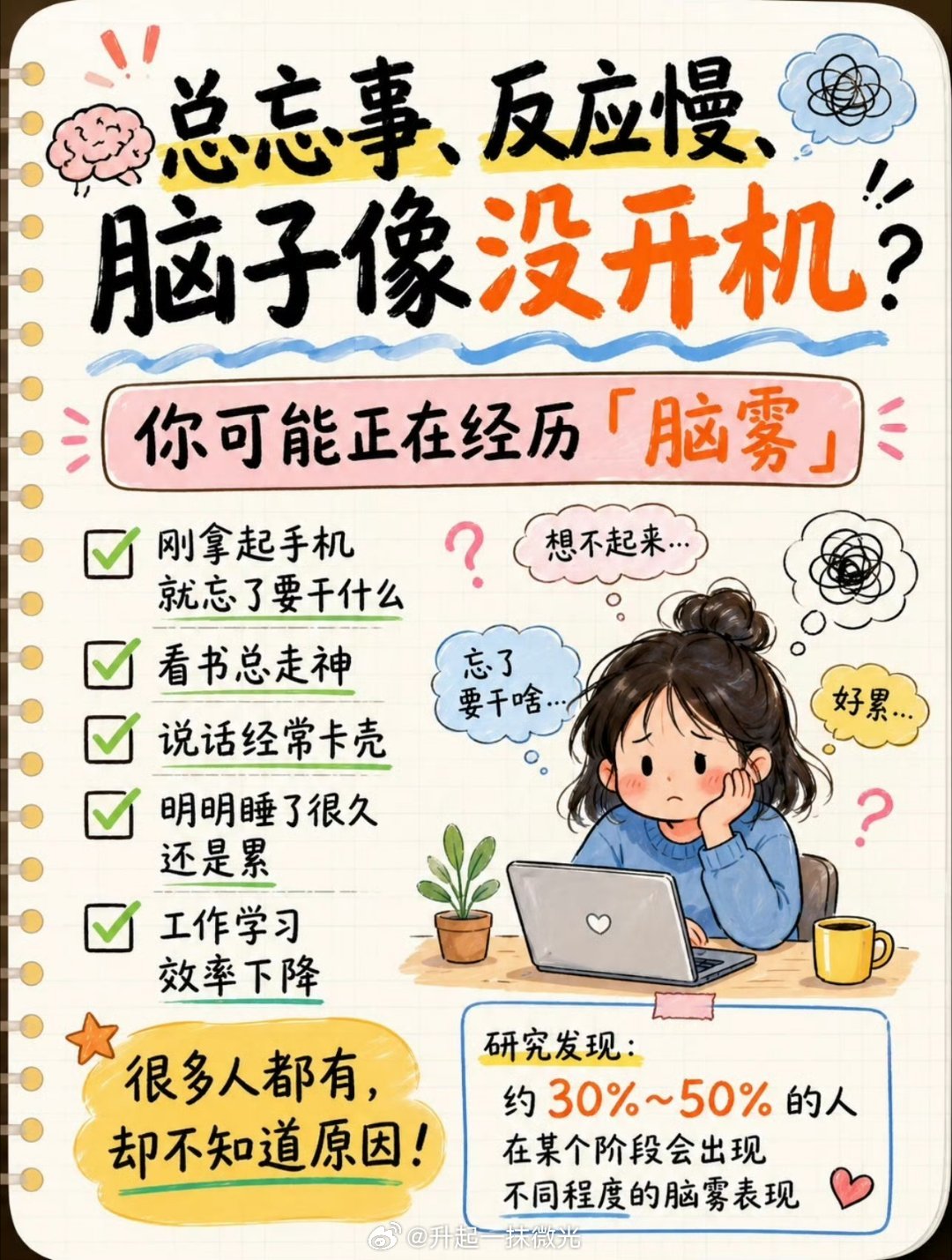 原来这就是脑雾啊这不就是照着我写的吗，所以怎么治啊