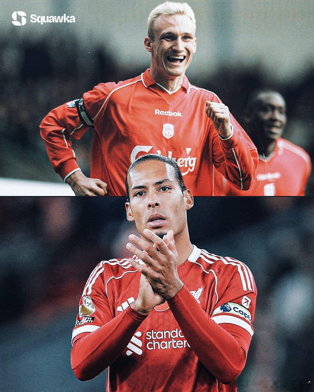 范迪克已为利物浦打入23粒英超进球，超越海皮亚，成为队史英超进球最多的后卫。海皮