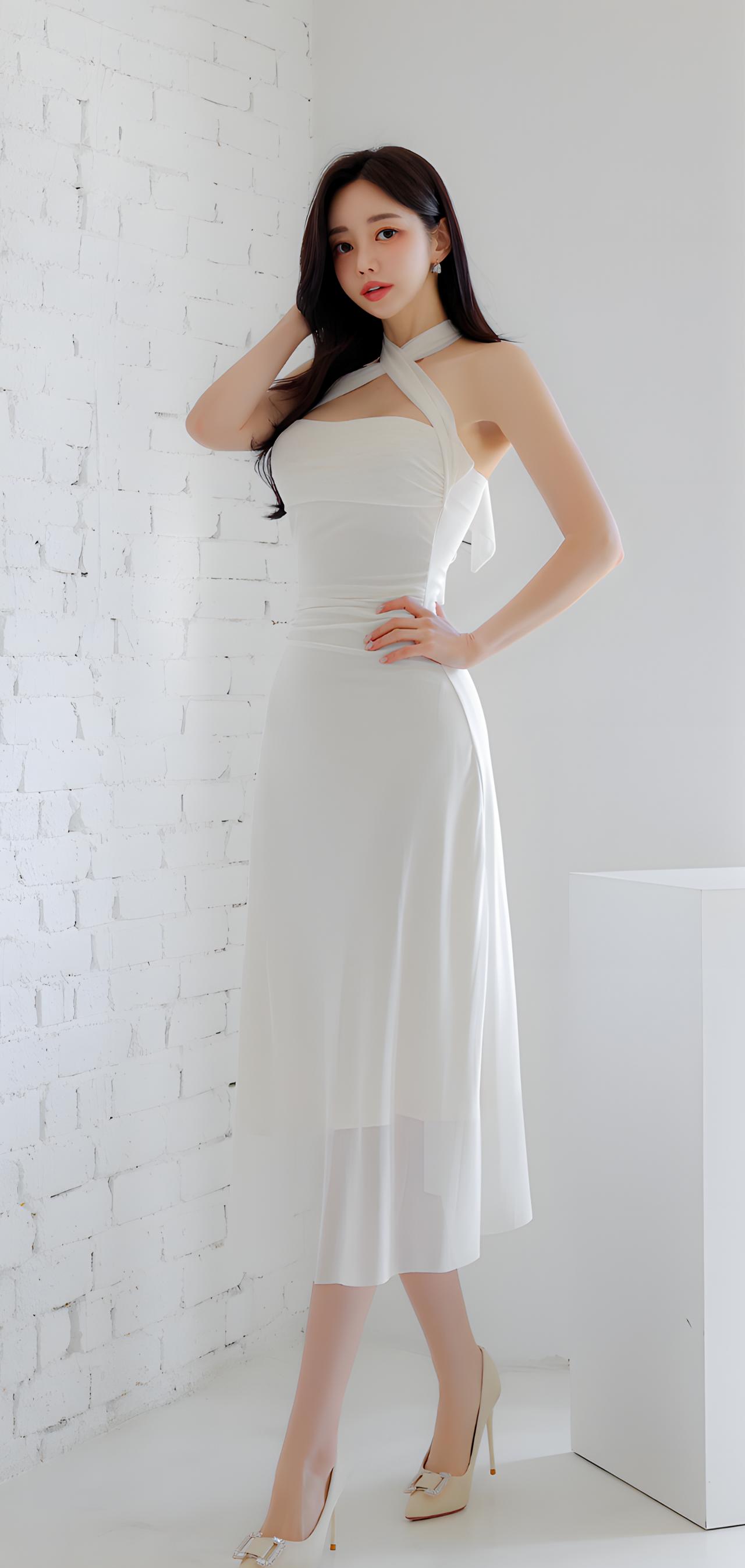 优雅白裙，清新自然，简约时尚，尽显女性魅力！