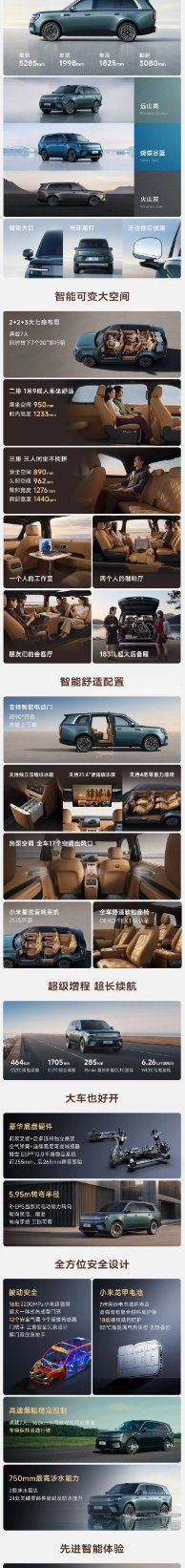 小米最新款增程车，我原本预估起步价会达到35万，没想到发布会公布的起步价仅25.
