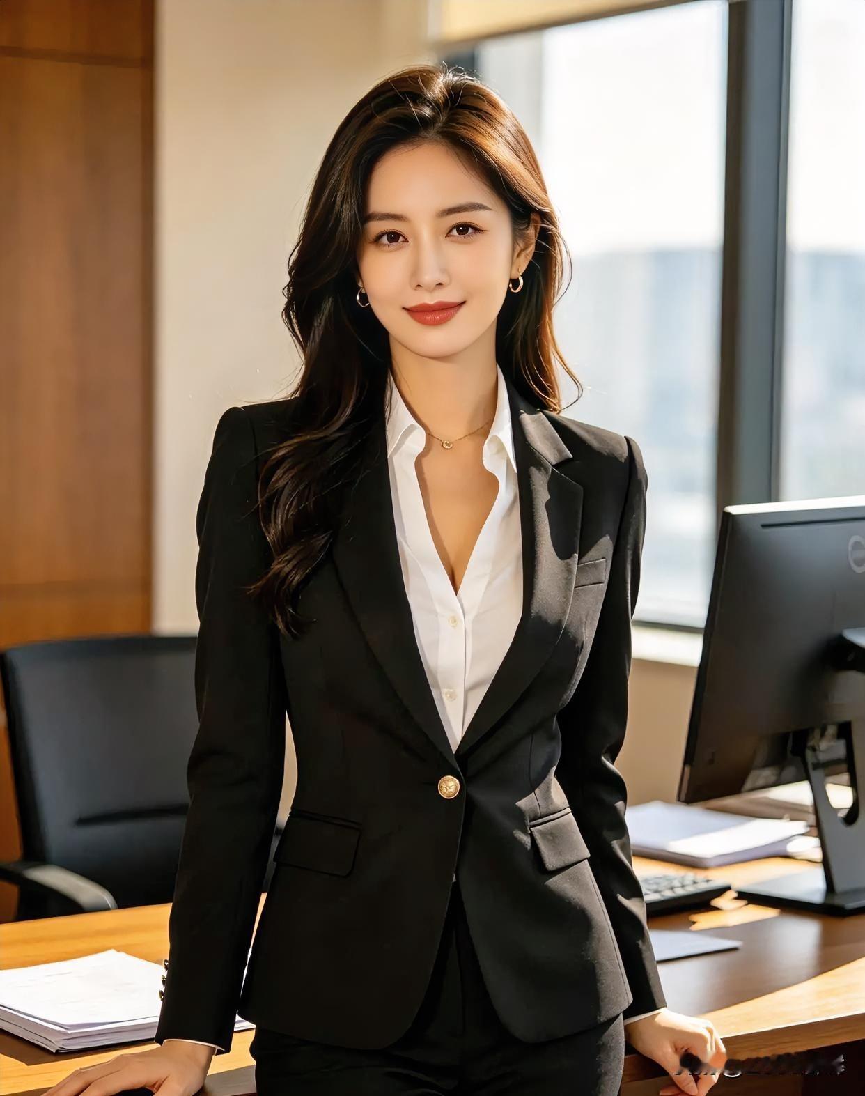 黑西装挺括，白衬衫衬骨。眼里有光，心里有数，手里有谱。