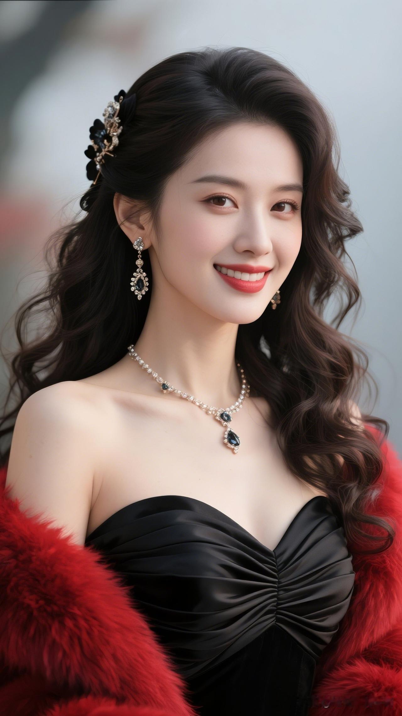 笑靥如花绽，珠光玉色间。有哪些日常又气质的穿搭推荐 优雅黑天鹅，红毯上的惊艳一瞥