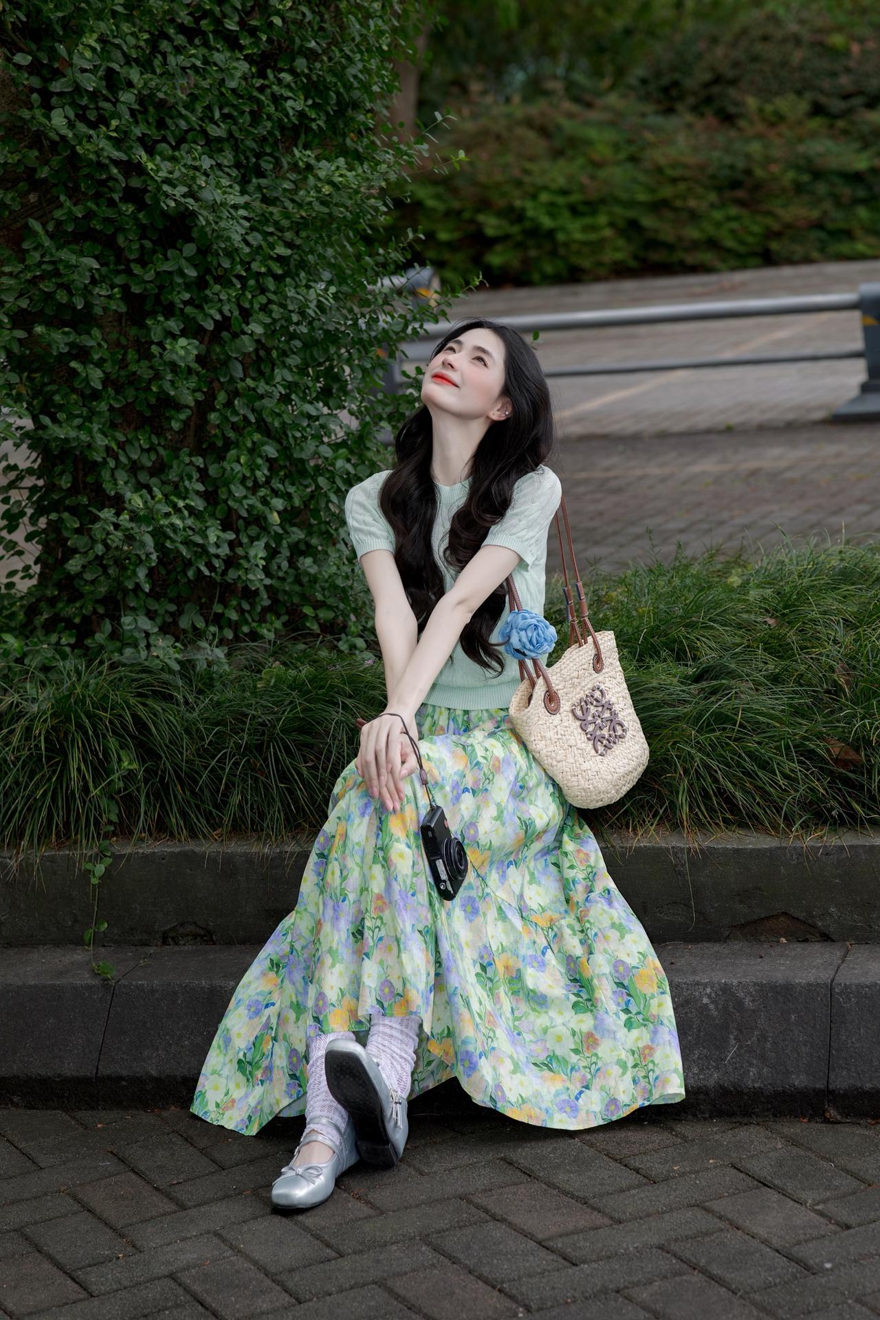 一眼心动清新绿初夏穿搭 夏日氛围感穿搭 夏日绝美仙女裙 小个子穿搭