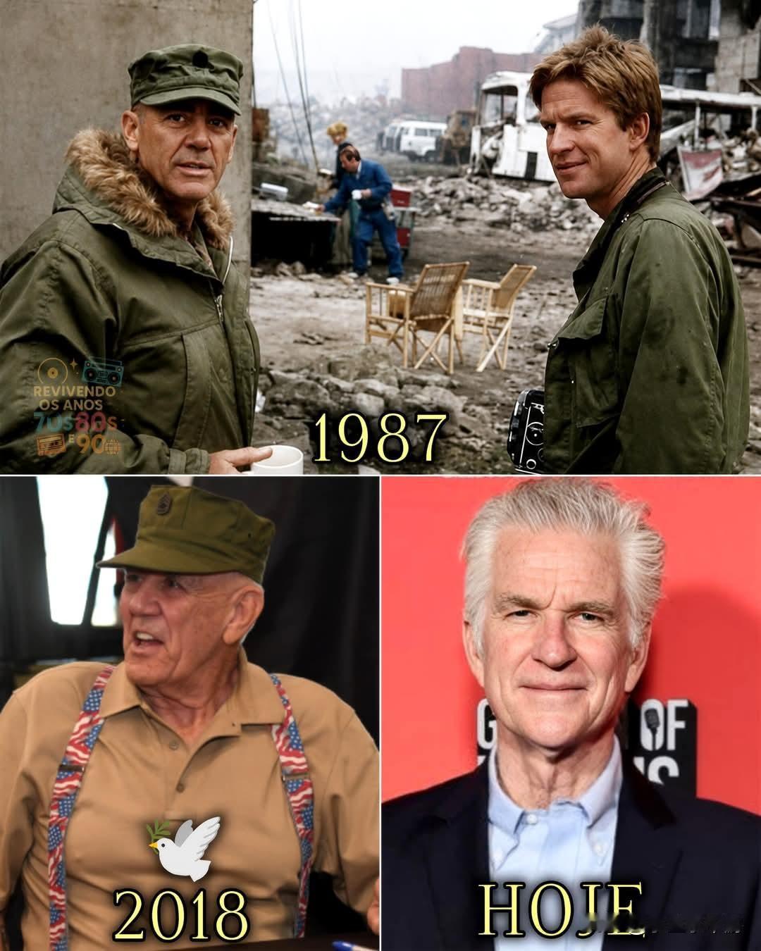 R·李·艾尔米与马修·莫迪恩，《全金属外壳》(1987)拍摄时期与多年之后的对比