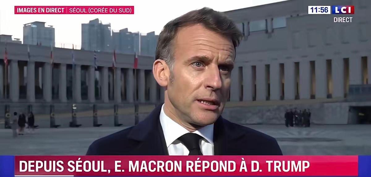 马克龙回应特朗普：“他的言论既不文雅，也不合标准。”

特朗普这张嘴又惹事了。这