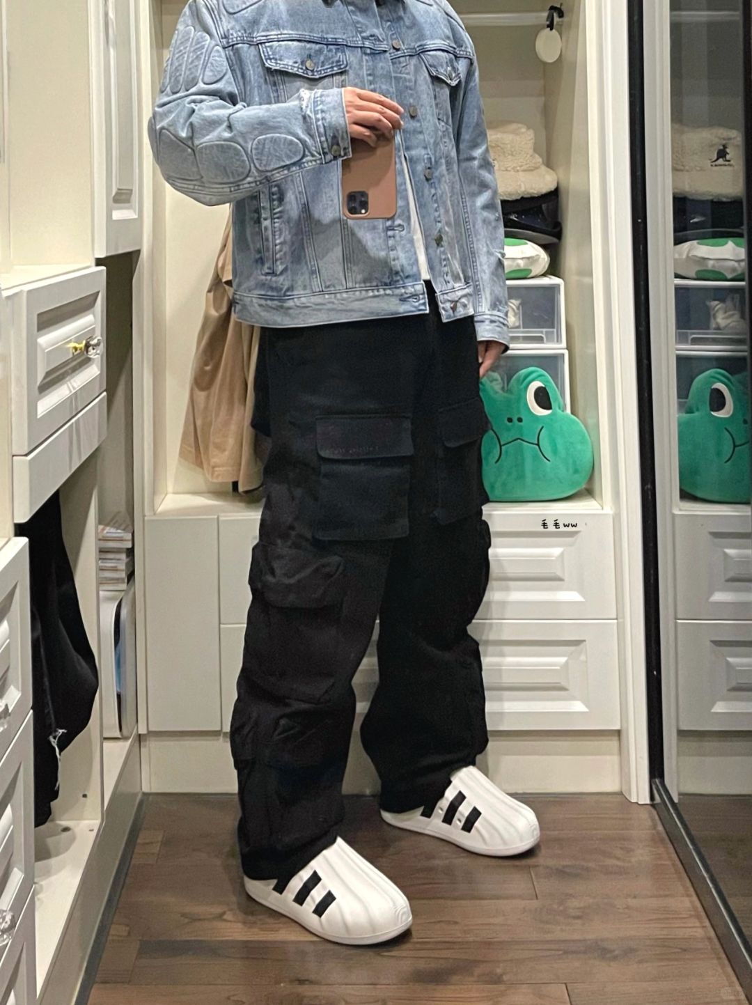 牛仔夹克｜阔腿裤穿搭