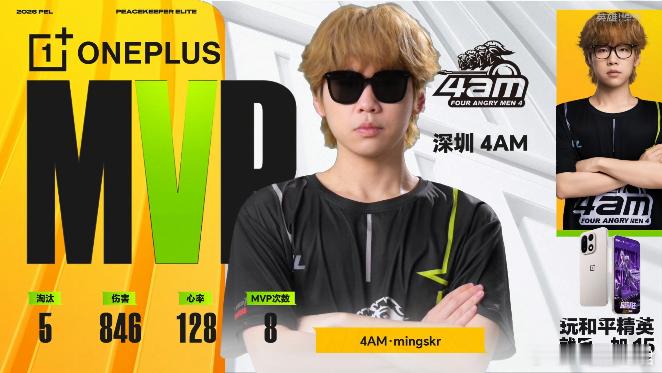 4AM沙漠满编吃鸡4AMmingskr夏决MVP沙漠图4AM全员状态在线，满编稳