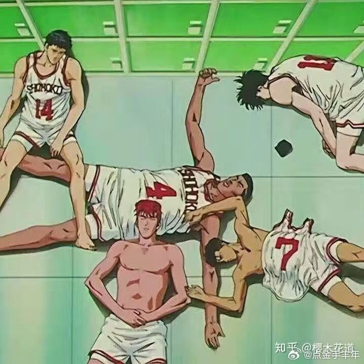整个灌篮高手​最喜欢的一个画面，没有之一。​无法用语言描述的满足感和成就感。 ​