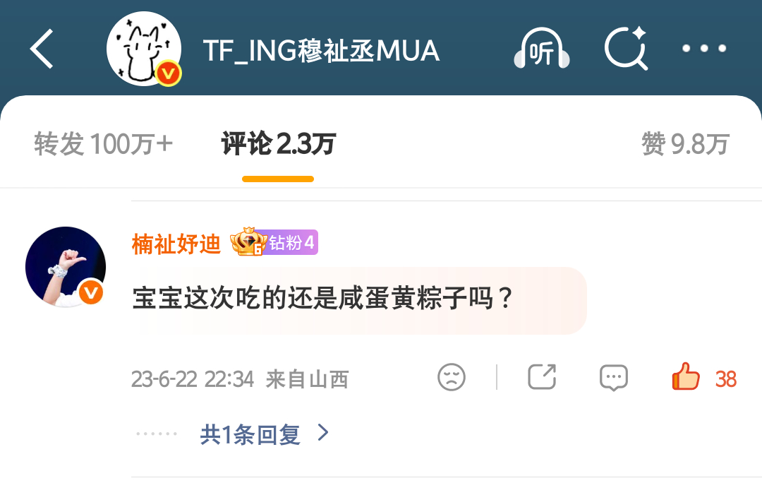 穆祉丞喜欢咸蛋黄粽子啊我没记错，这就是咸粽子啊看到他说没特别喜欢的我懵逼了。。。