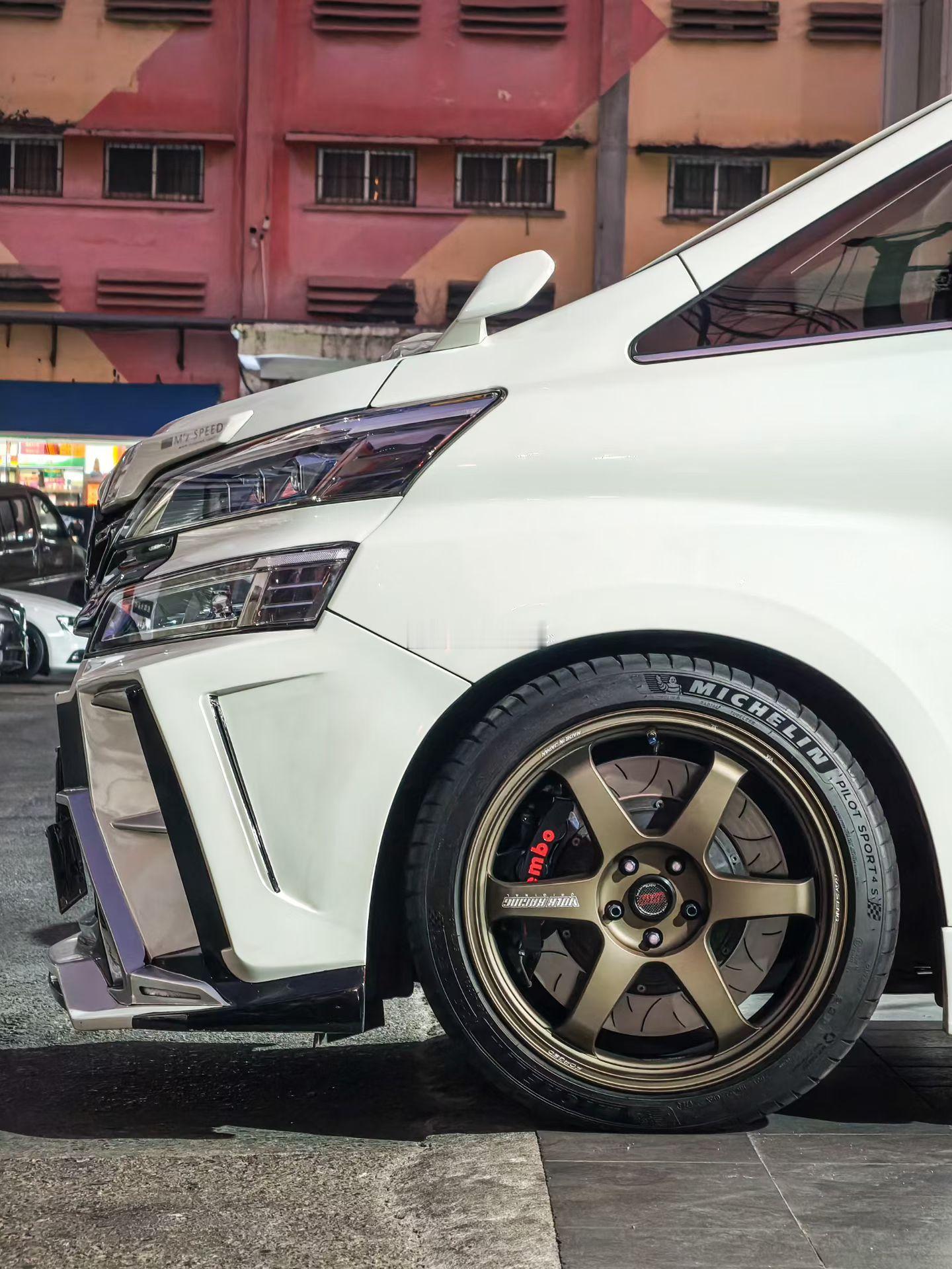 威尔法 完工案例供参考RAYS TE37ultra 20寸 BB古铜喜欢的车友，