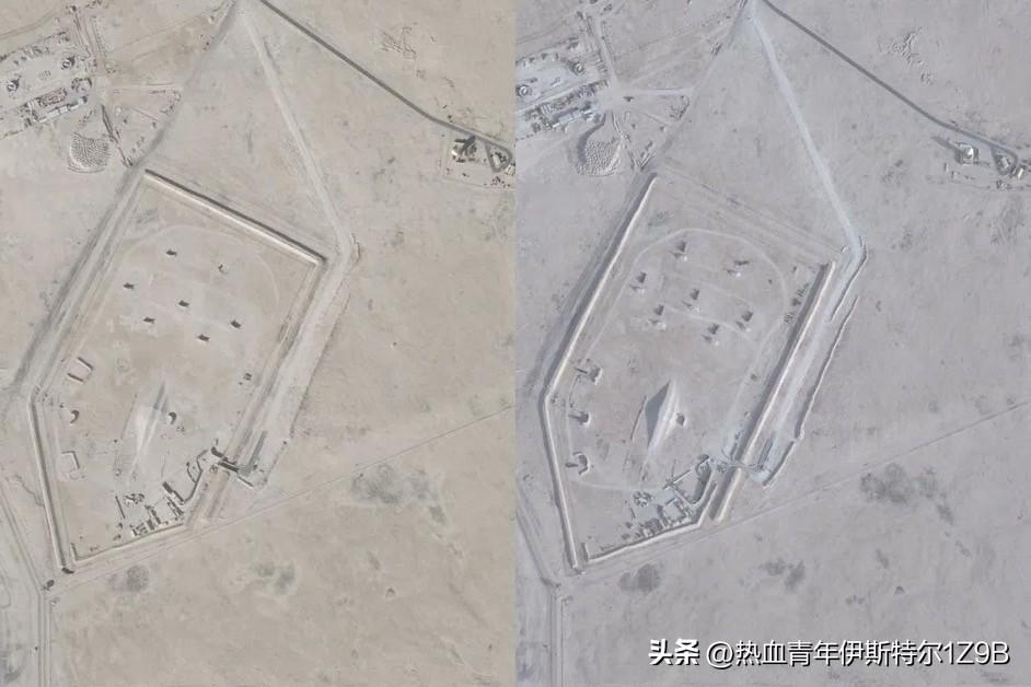 突发新闻：来自卡塔尔乌代德空军基地（中东最大的美国基地）的卫星图像显示，导弹已被