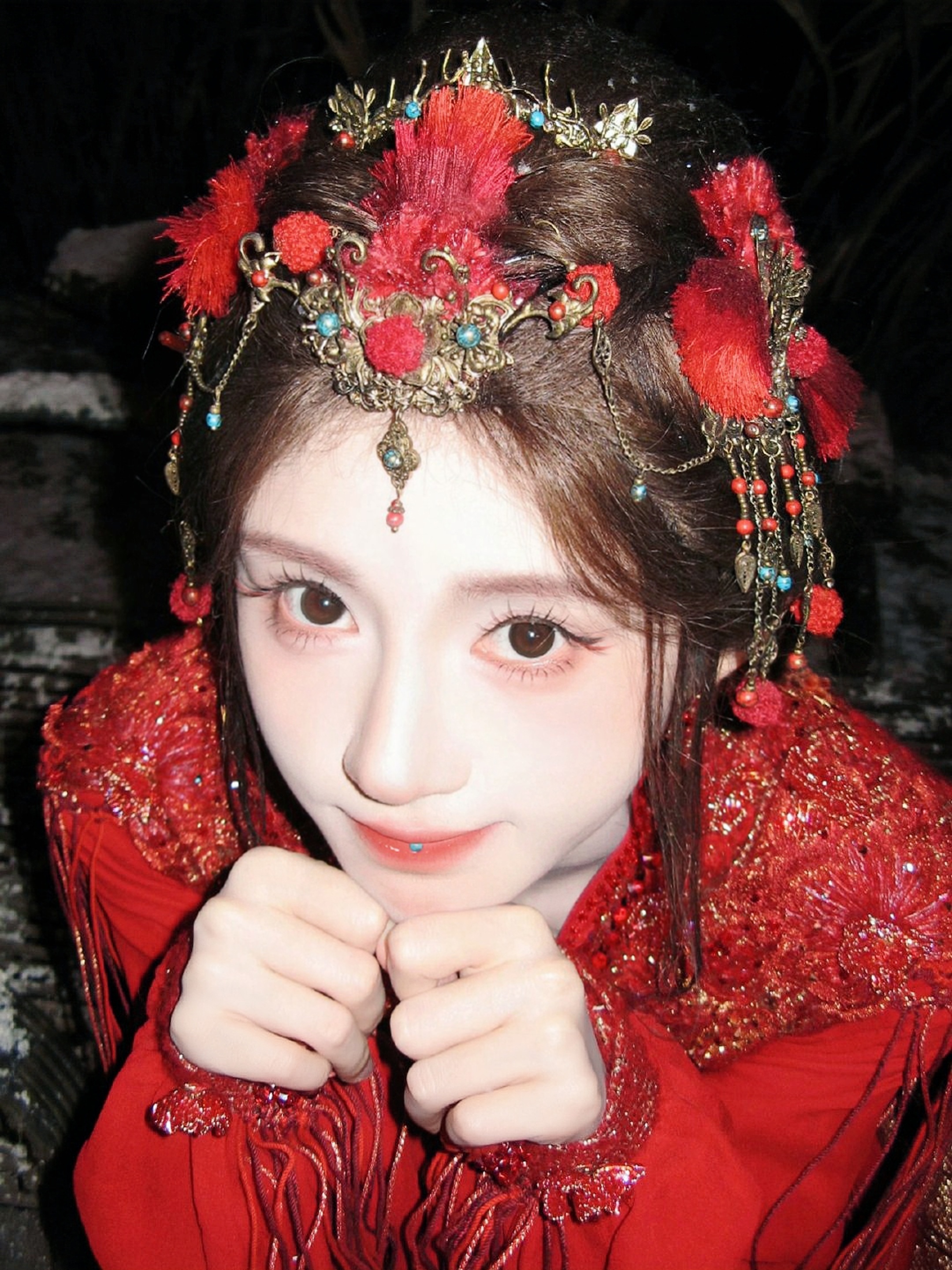 卖萌三连拍💗鞠婧祎鞠婧祎露芜衣