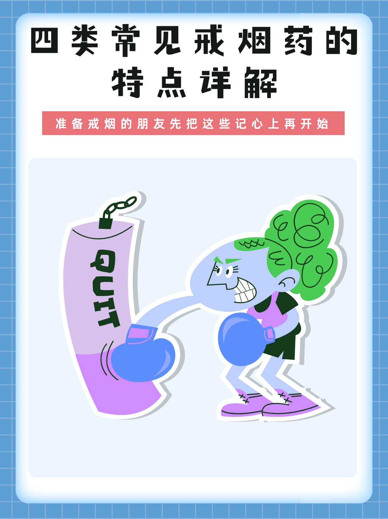 四类常见戒烟药特点详解：理性选择，科学戒烟 科学戒烟离不开对辅助药物的...