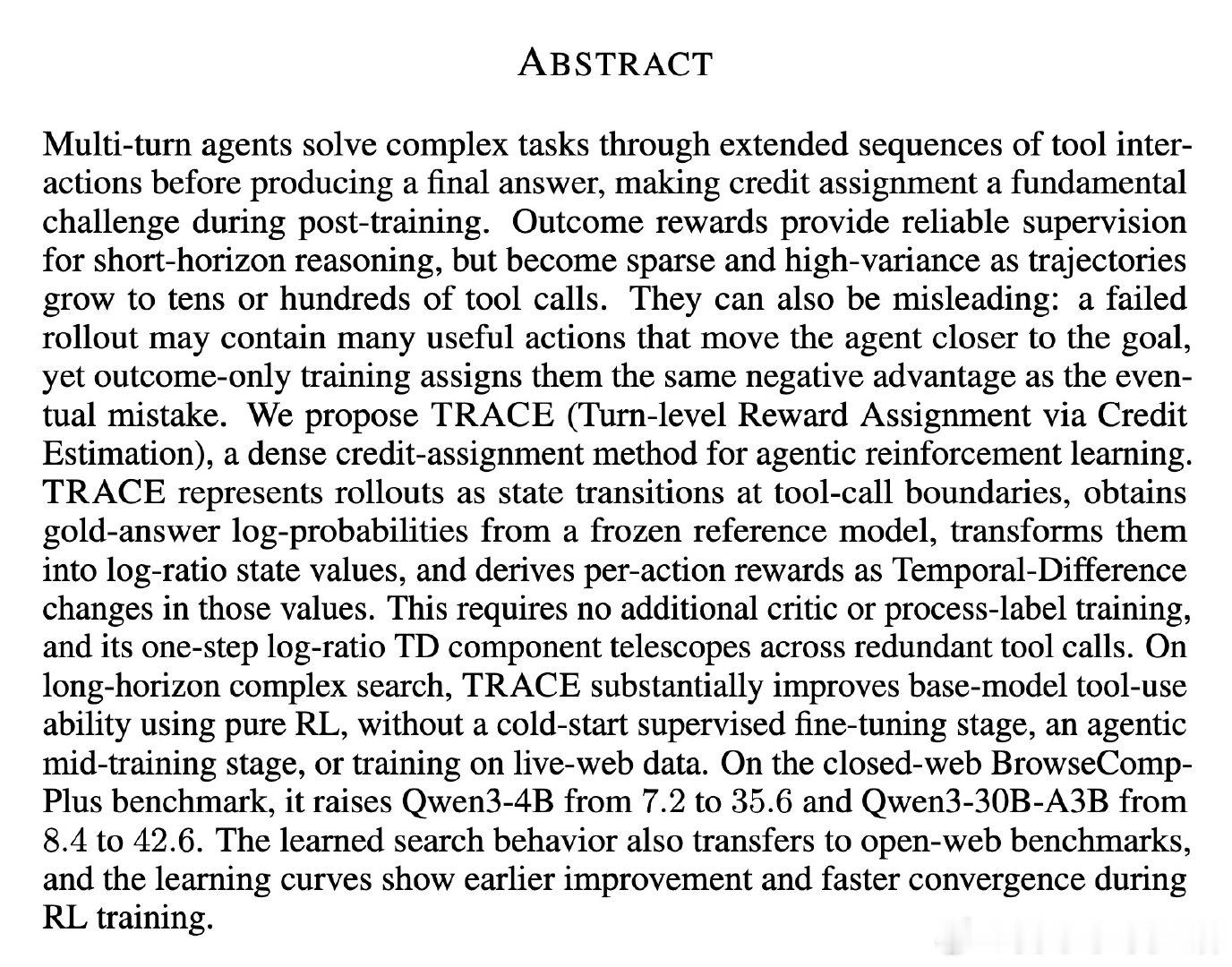 [LG]《TRACE: Turn-level Reward Assignment
