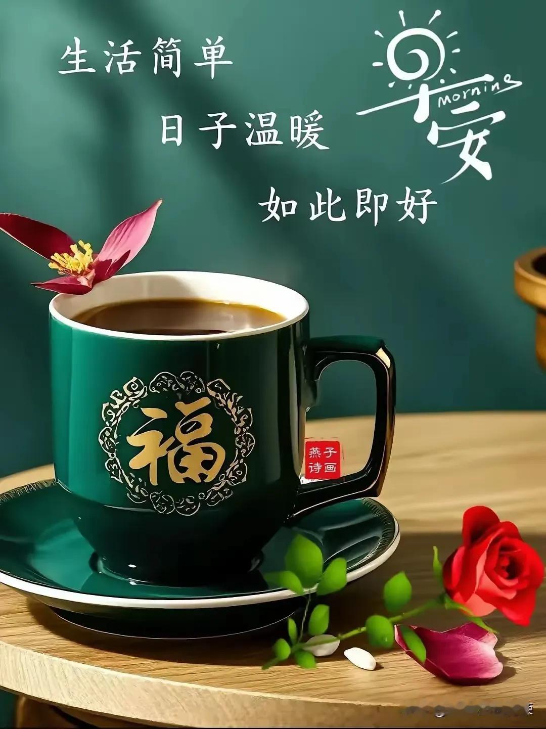 温暖早晨，幸福时光，从一杯茶开始。