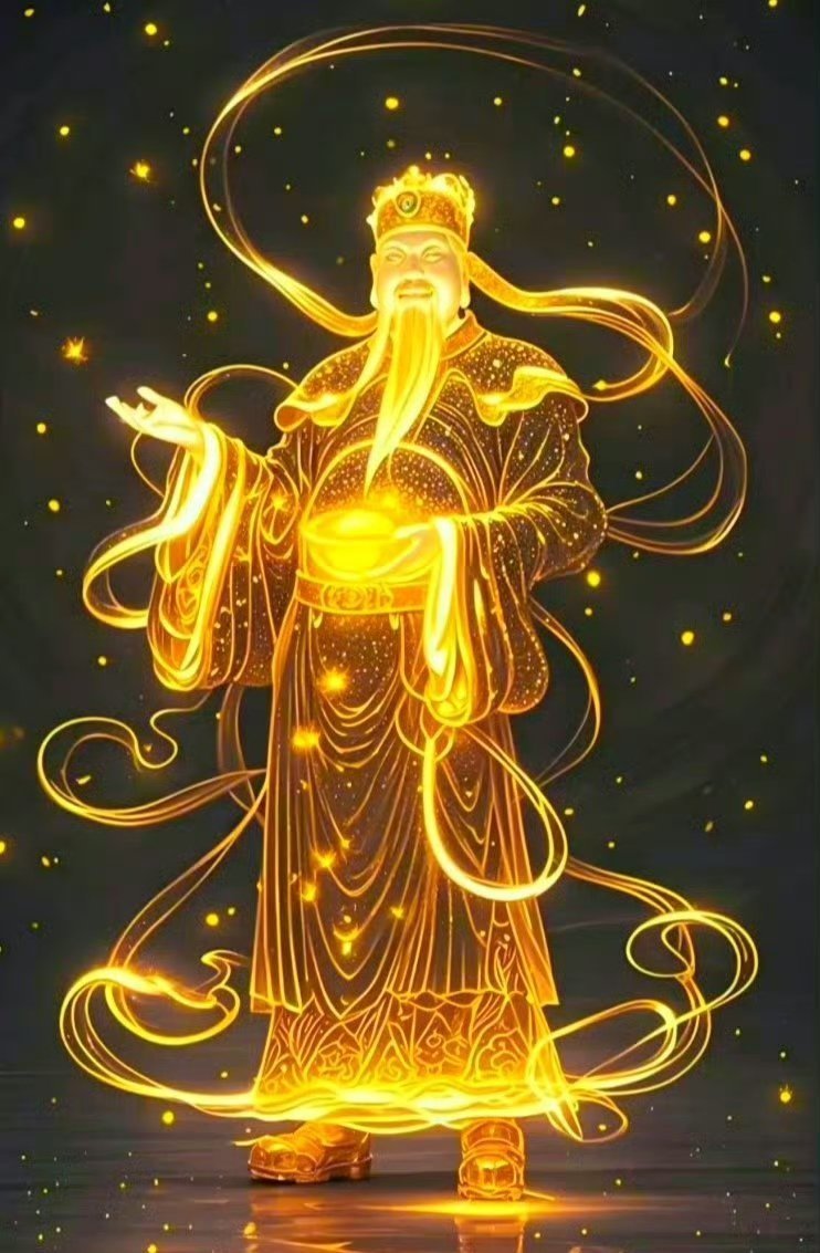 今夜财神上门，记得接财神咯！  