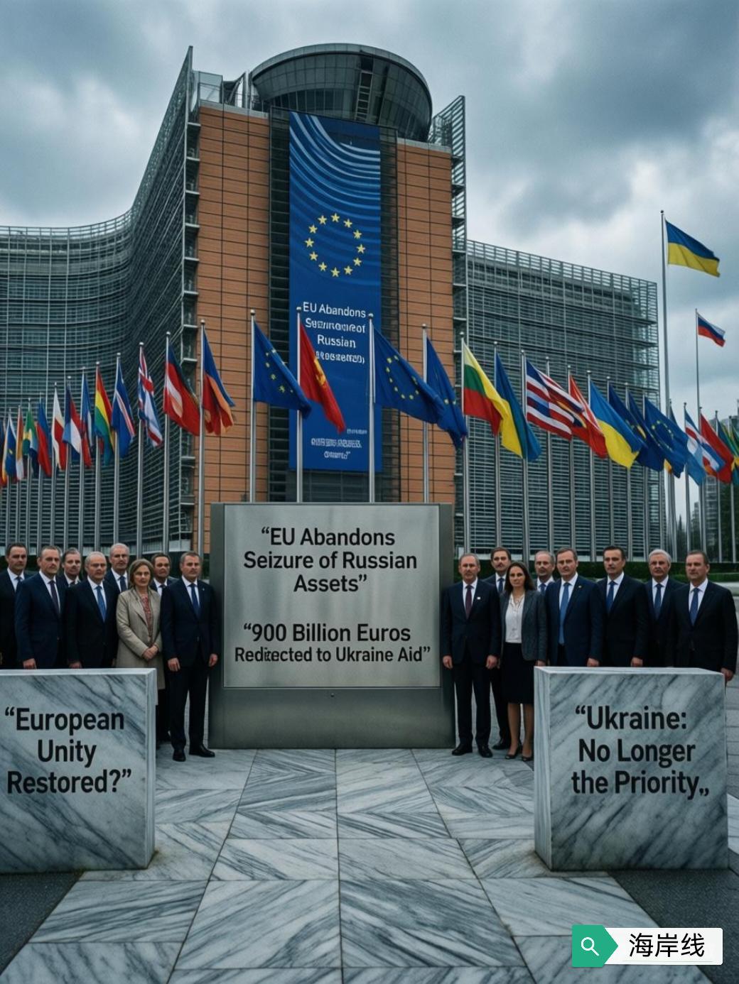 欧盟内部吵了好几个月的那件事，终于有了结果。

所谓没收俄罗斯被冻结资产、拿这笔