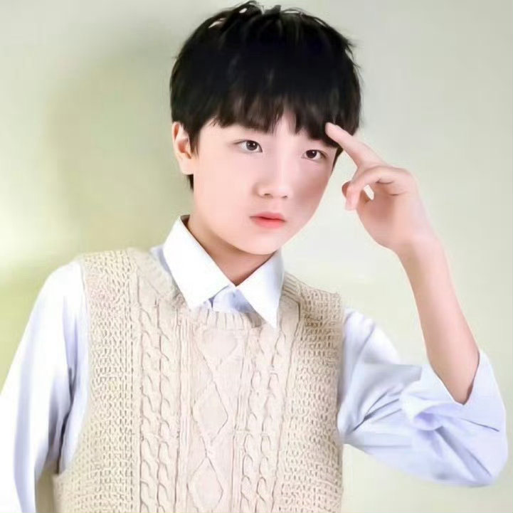 苏新皓形容小时候的自己，这么小就如此有气场哈哈哈哈，看着很有智慧的小男孩呀！苏新