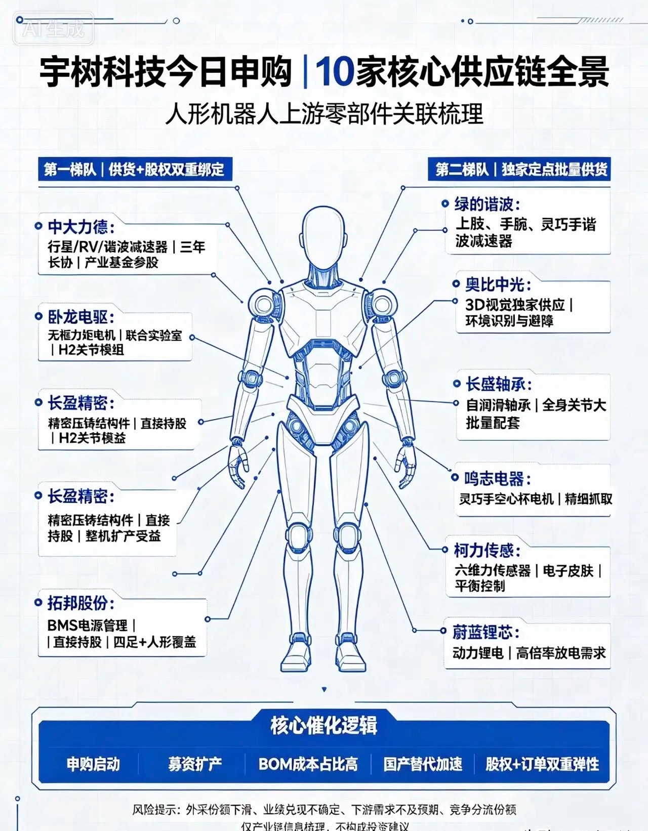 宇树科技今日申购｜深度关联10家核心公司第一梯队（供货+股权双重绑定，弹性最强）