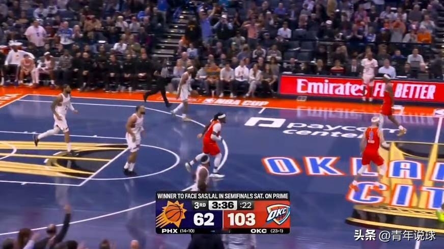 NBA杯惨案！西部第七被摁在地上摩擦！

今天的NBA杯淘汰赛，雷霆队坐镇主场迎