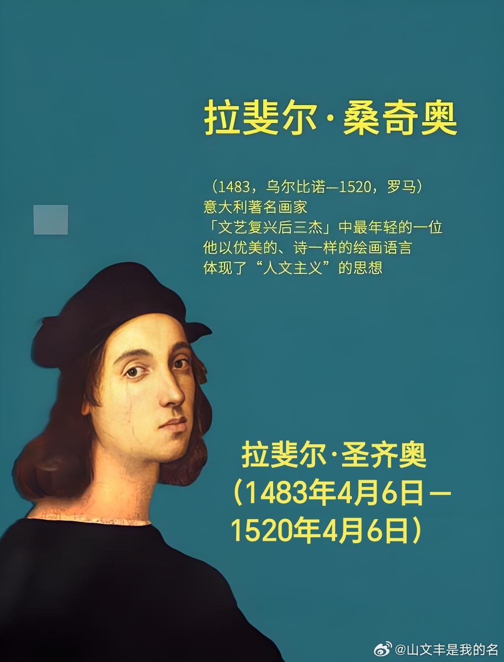 1520年04月06日506年前历史上的今天：意大利画家拉斐尔病逝拉斐尔·圣齐奥