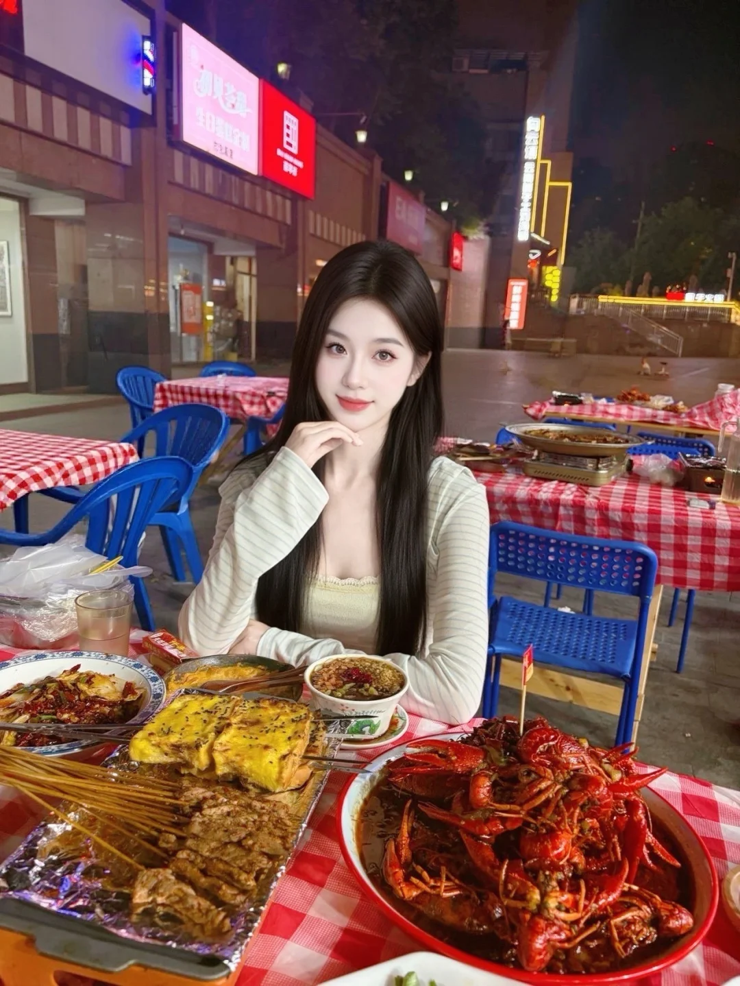 西安夜宵往这看！龙虾肥肠鱼敲香！～