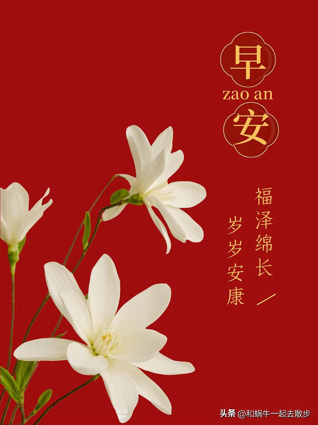 早安，福泽绵长，岁岁安康！🌸🌹