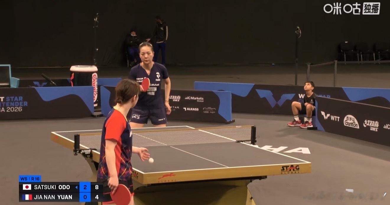 2026wtt多哈球星赛女子单打16-8大藤沙月3-0袁嘉楠（11-8 12-1