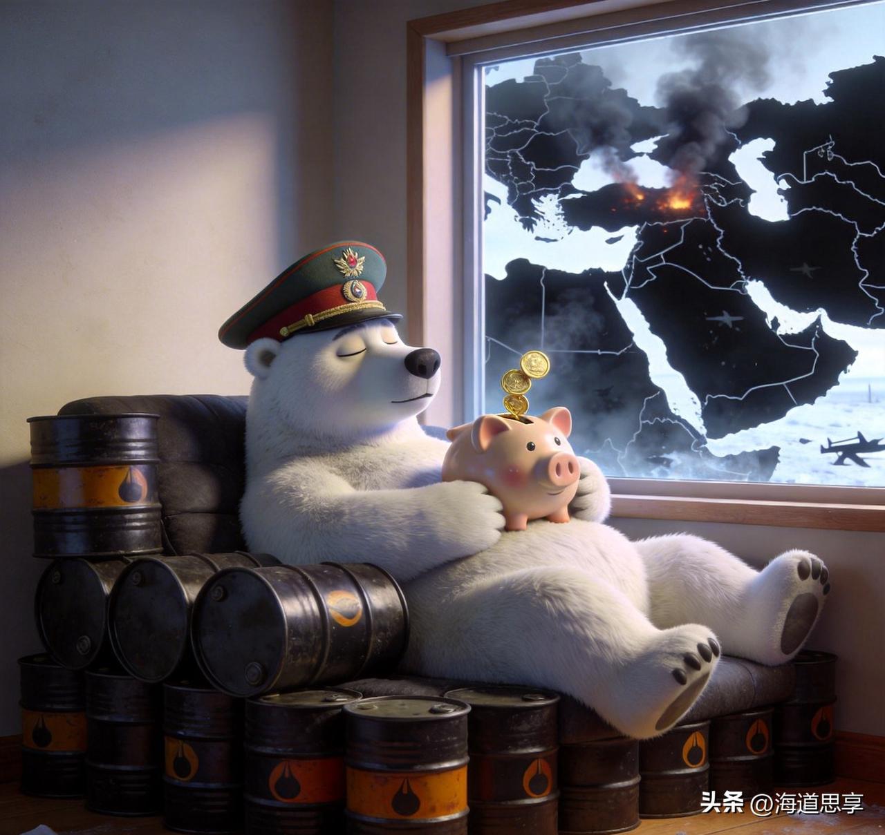 美国在中东打得越凶，俄罗斯的“能源红包”就越厚。这边美以战机炸得欢，那边俄罗斯油