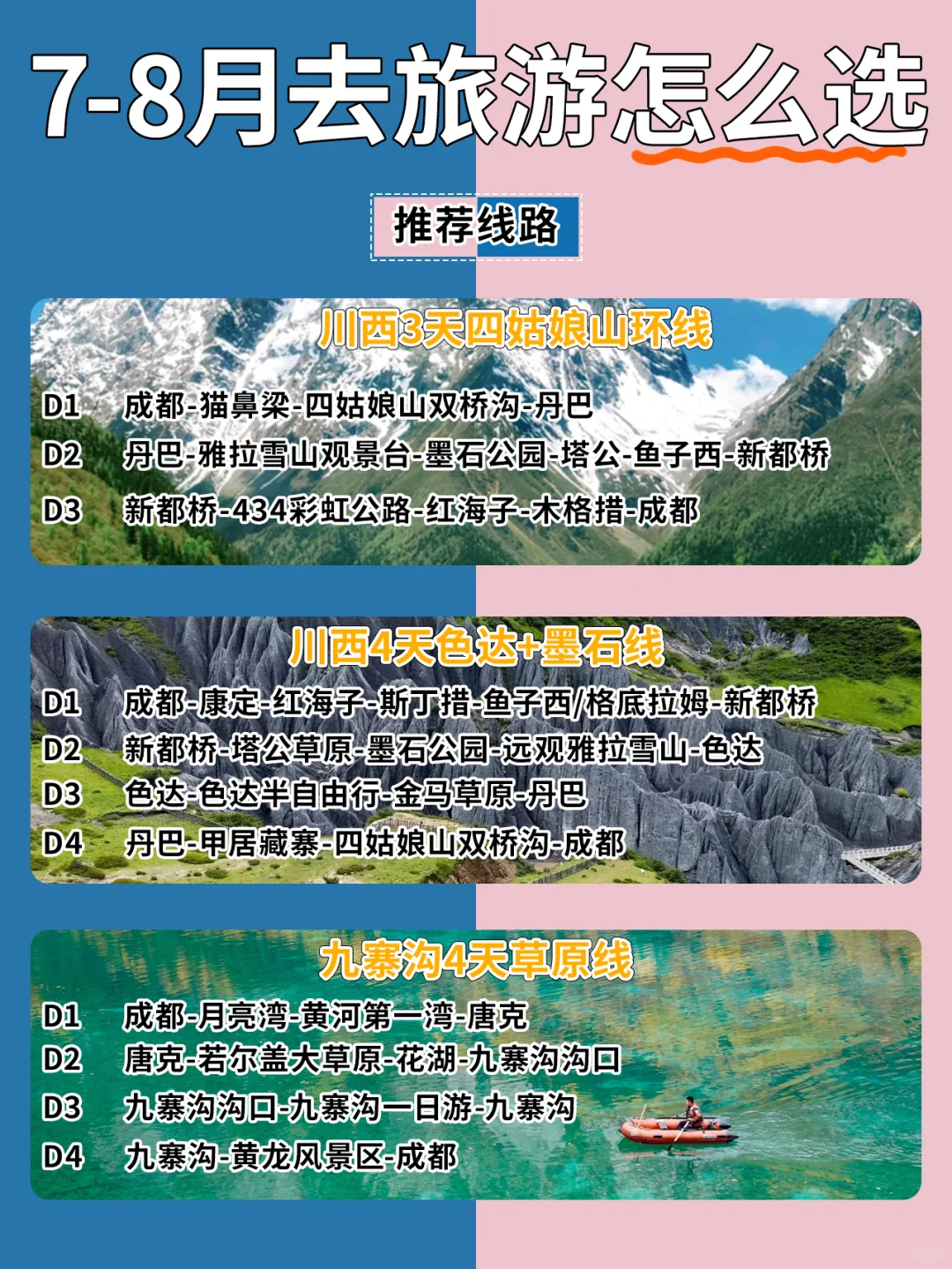 暑假出行去四川怎么选❓看这一篇就够啦🔥