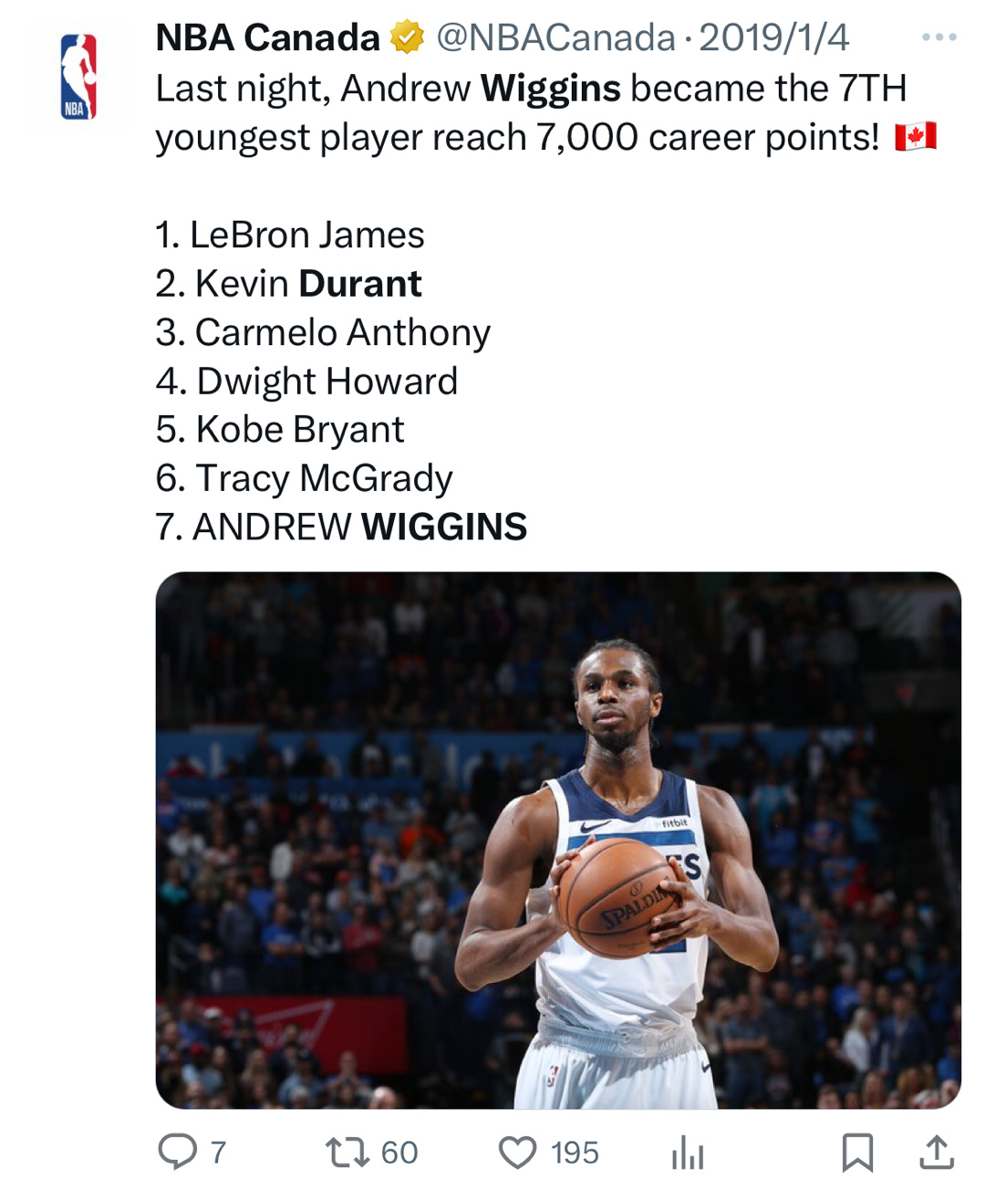 曾经的曾经[doge][doge][doge]维金斯是第七年轻的7000分先生#