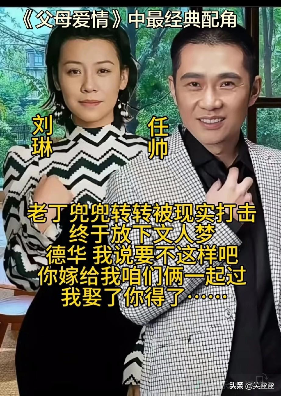 《父母爱情》中2位经典配角刘琳和任帅

两人这段戏的精髓：没有轰轰烈烈，全是家长