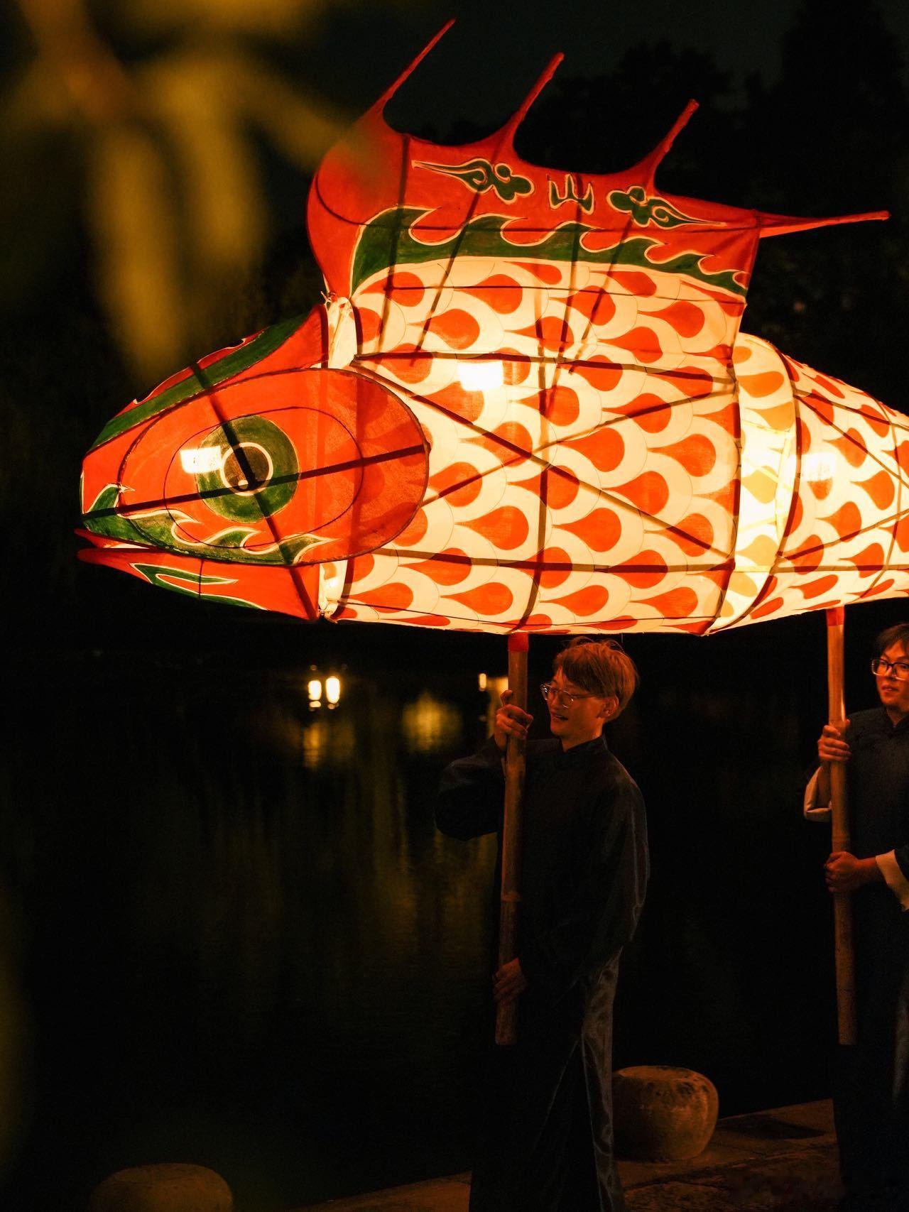 🌈德清对河口村夜游攻略｜非遗鳌鱼灯太绝！5G秒传高清实况～ 来德清千万别只知道