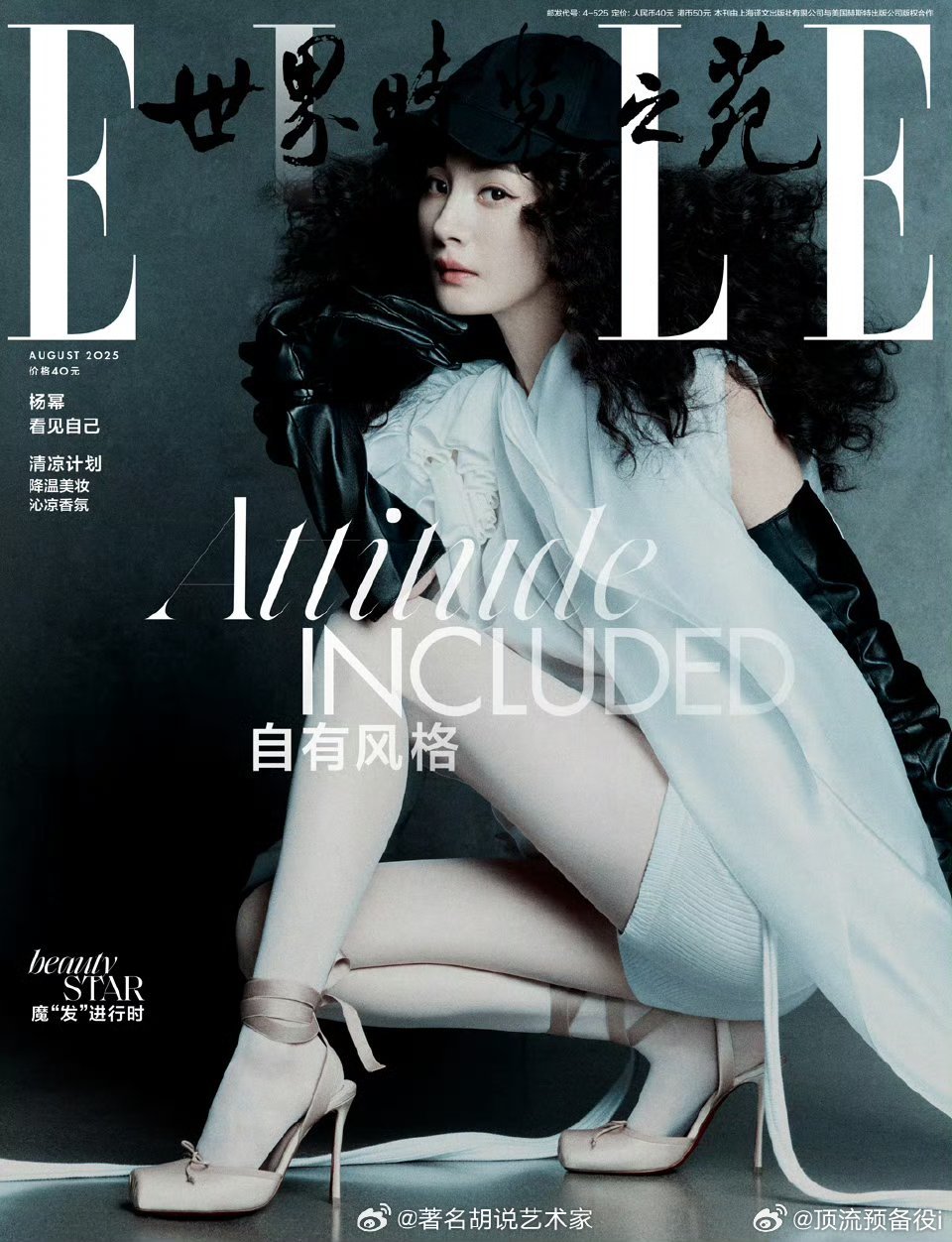 杨幂在《ELLE》采访中说：“要对自己有要求和有底线，要知道自己的底线是什么。”
