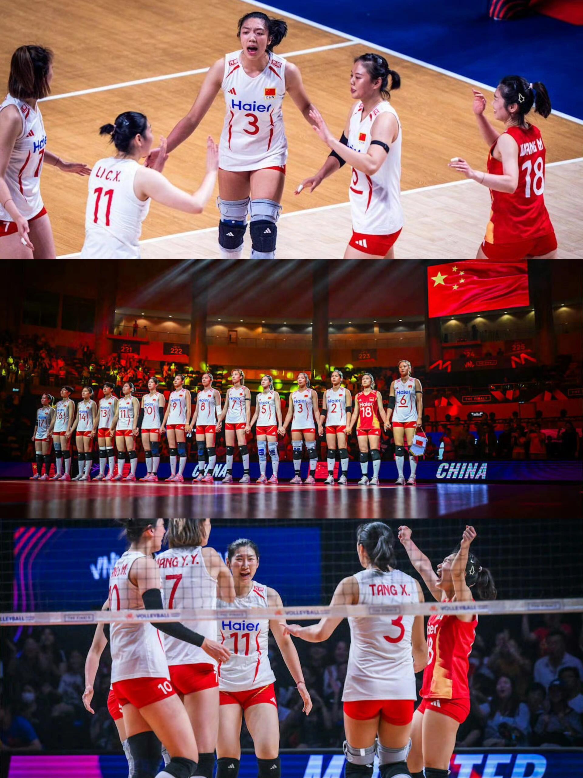 中国女排vs美国女排中国女排3-2美国女排  太棒了🔥中国女排3-2逆转美国队
