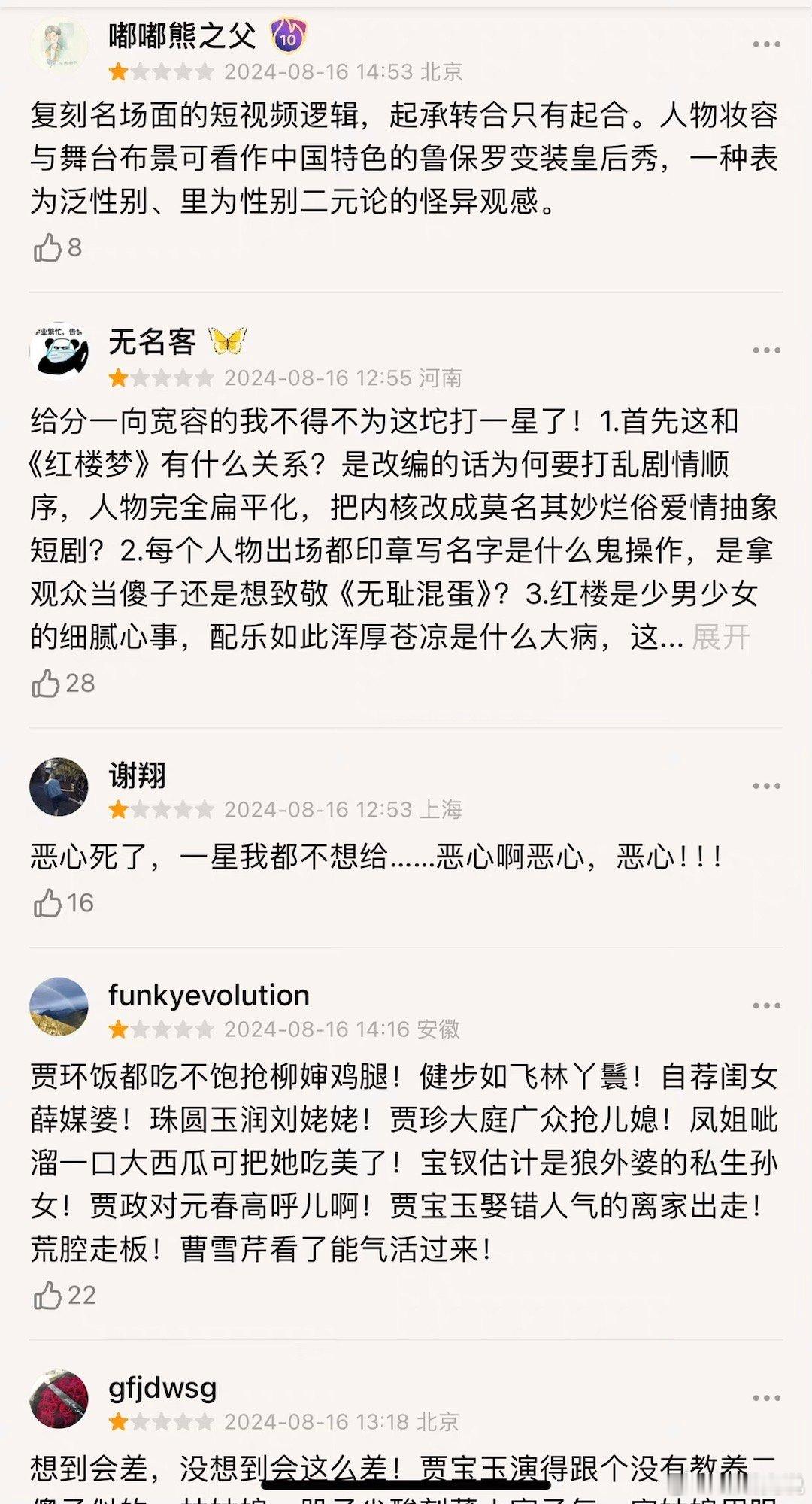 #电影红楼梦之金玉良缘口碑##电影正当夏# 电影红楼梦果然不出意外的“扑街”了…
