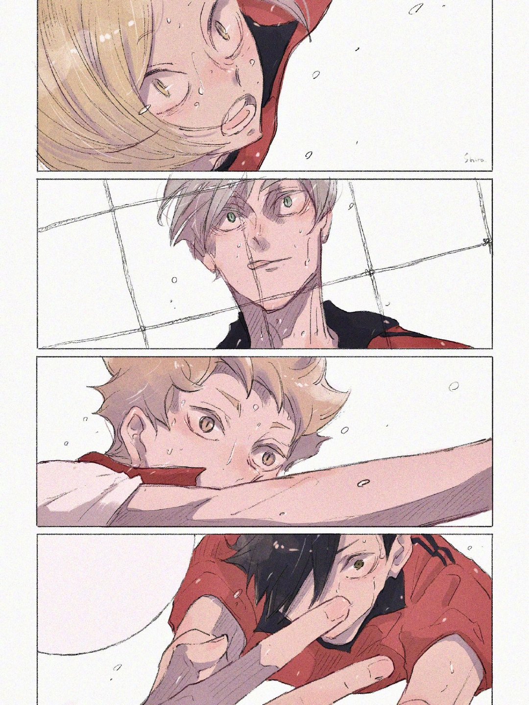 #排球少年# 这种画风真的很喜欢！！！太美了！(x:shira47A) ​​​