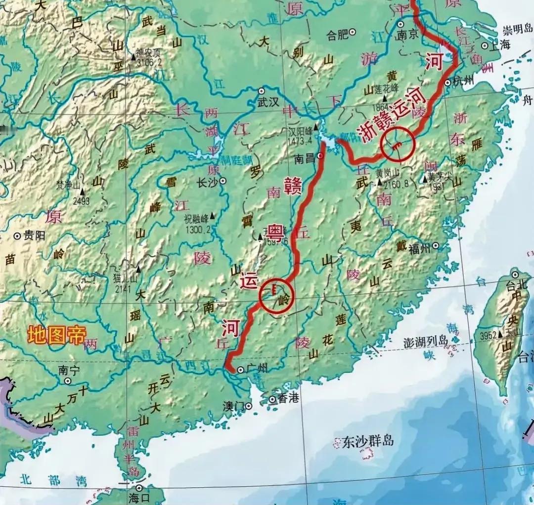 由广东、江西、浙江联合打造的浙赣粤运河，即将开工建设了。
浙赣粤大运河由赣粤运河