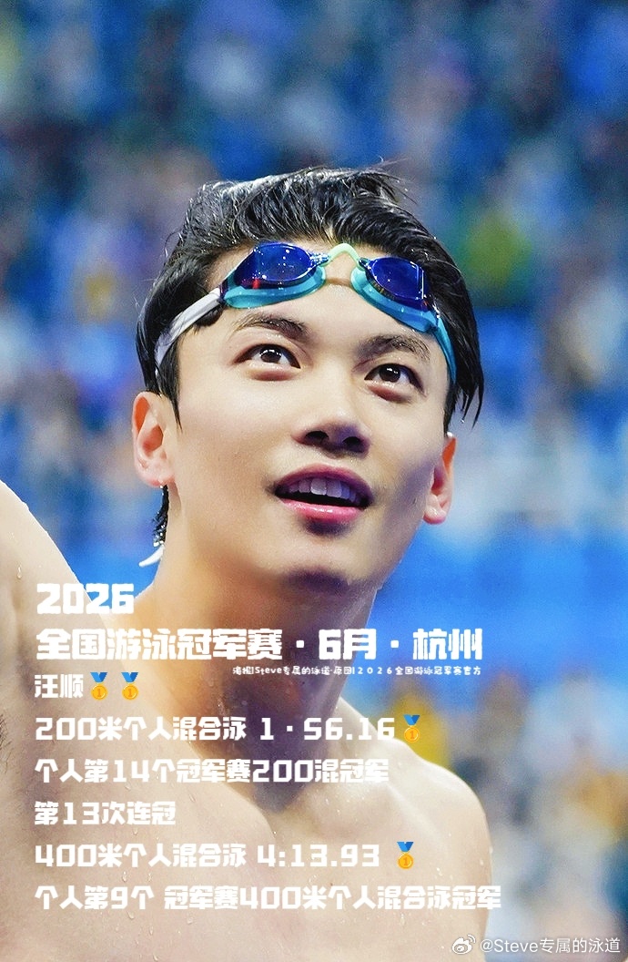 2026年全国游泳冠军赛汪顺2026全国游泳冠军赛 预赛 决赛 颁奖视频 合集男