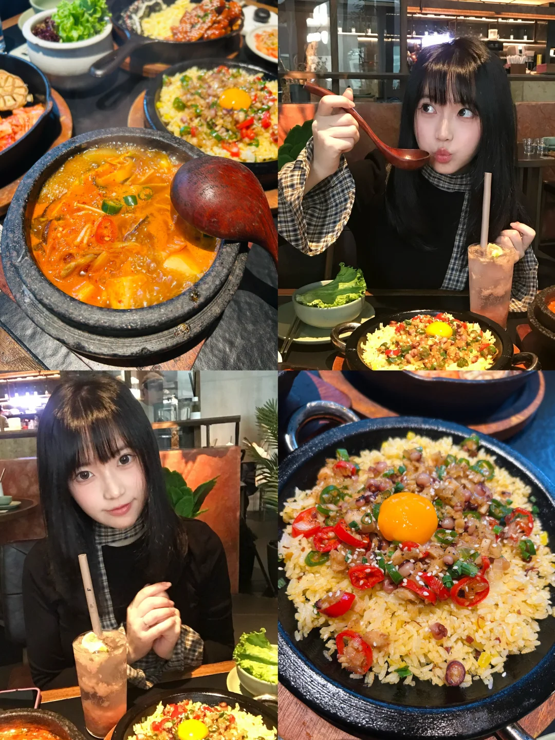 今天韩韩嘟，正好吃了顿地道的韩餐～