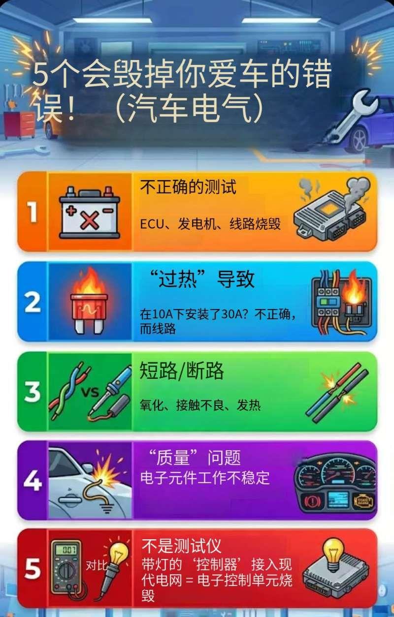 一个错误操作，你的车直接变成一堆废铁！
 
你知道吗？绝大多数车辆自燃、天价维修