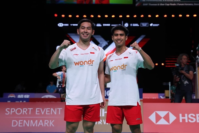 咖塔曼/伊斯法哈尼🇮🇩 21-17、21-11 李芳至/李芳任半决赛：咖塔曼