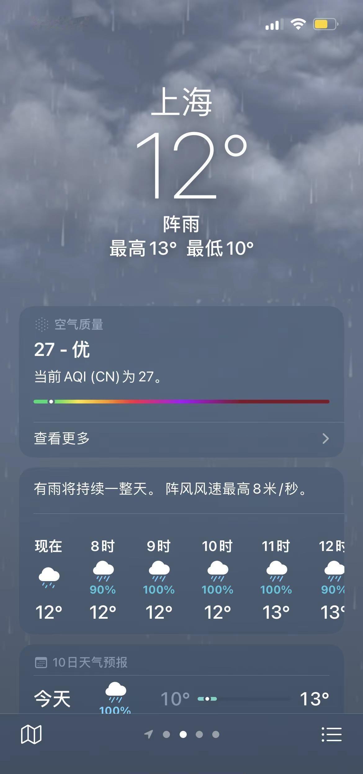 服了，前天热死，昨天冷，今天更冷………百变天气 真实