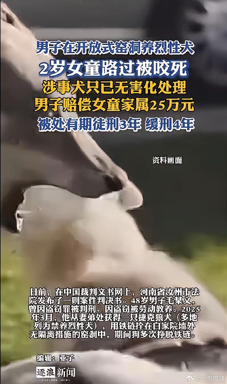 北京张老汉投毒致使9条狗、2条猫死亡，因“投放危险物质罪”被判刑4年。河南一条恶
