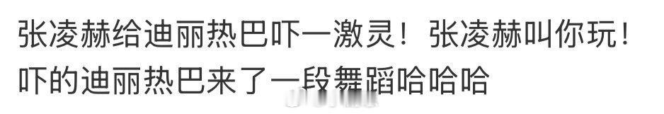 张凌赫给迪丽热巴吓一激灵 张凌赫拿喇叭找线索，突然的大声喊话把迪丽热巴吓懵，手舞