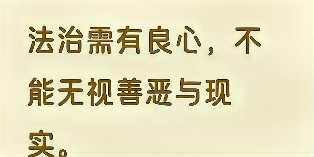 牢A说得太戳心了：东方文明里的法治，从来不能丢了良心、丢了道德、不分善恶。
 