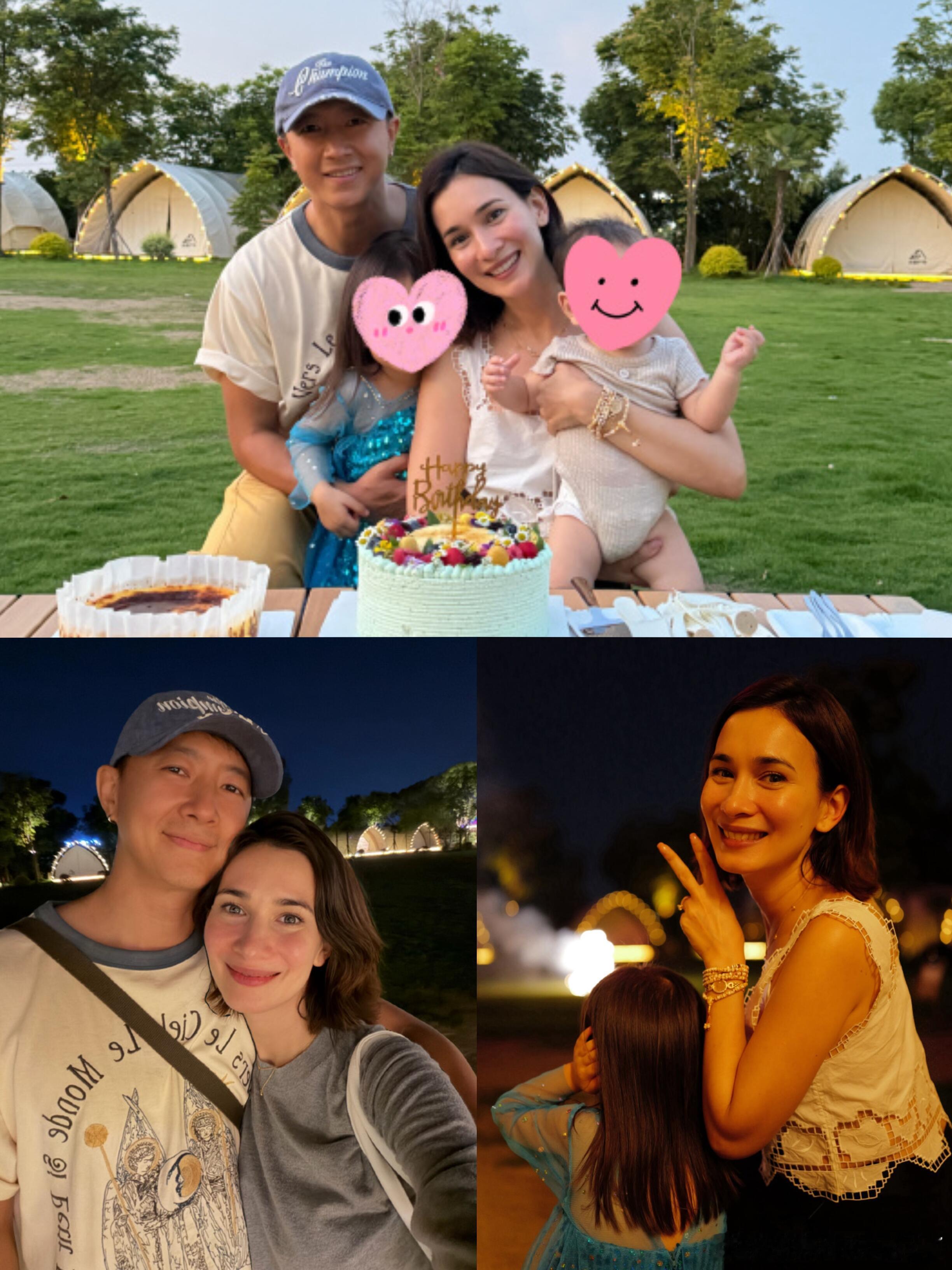 韩庚是娱乐圈最清醒幸福的男明星吧...韩庚为卢靖姗庆祝41岁生日，一家四口齐齐整