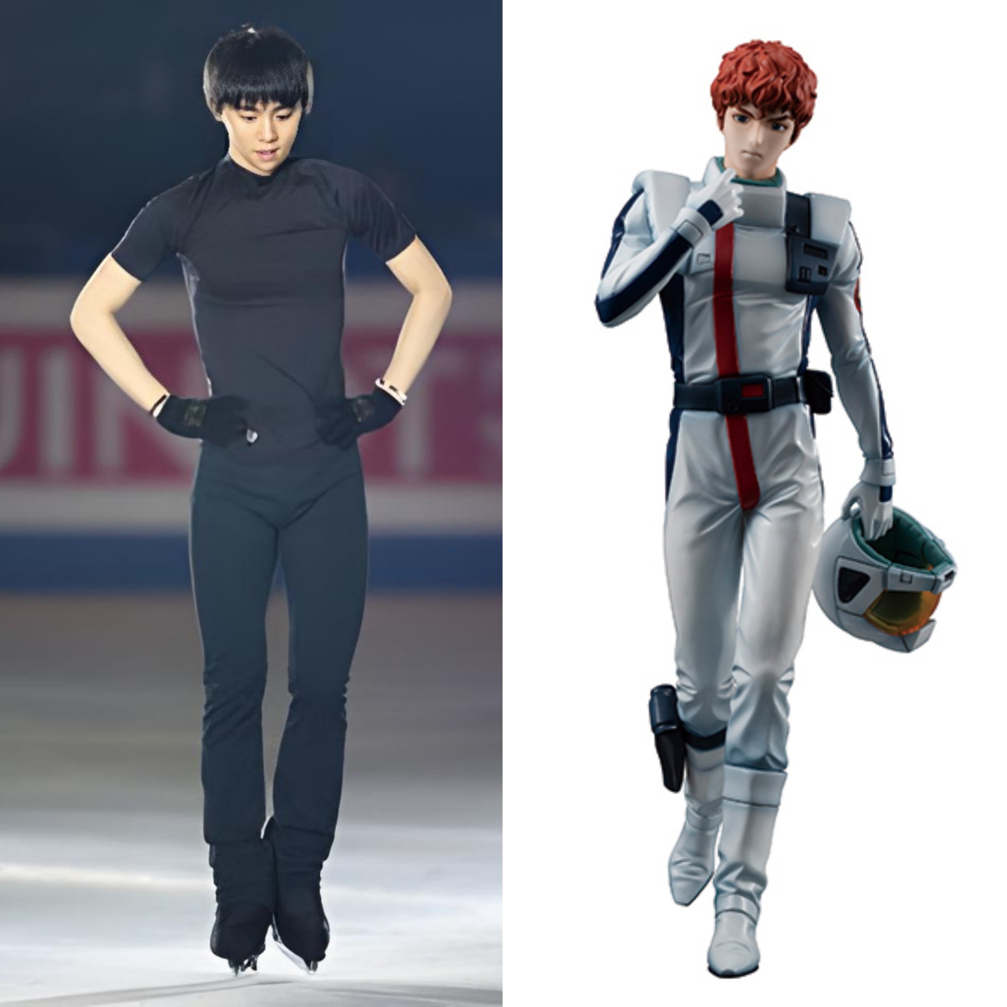 羽生结弦的身高（172cm）体重（53-57KG）数据，和U.C.0093年的阿