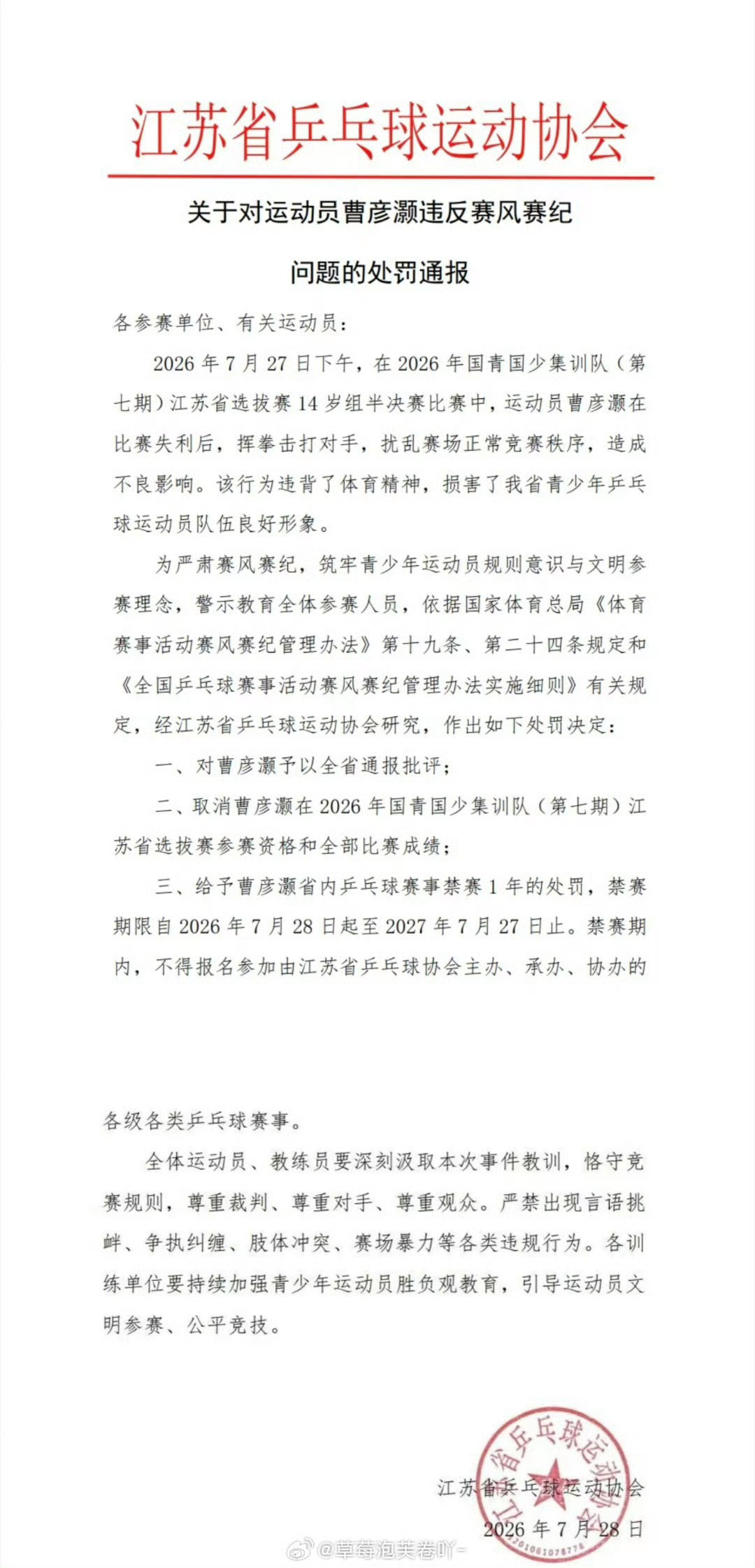 禁赛一年有个屁用起码三年吧 