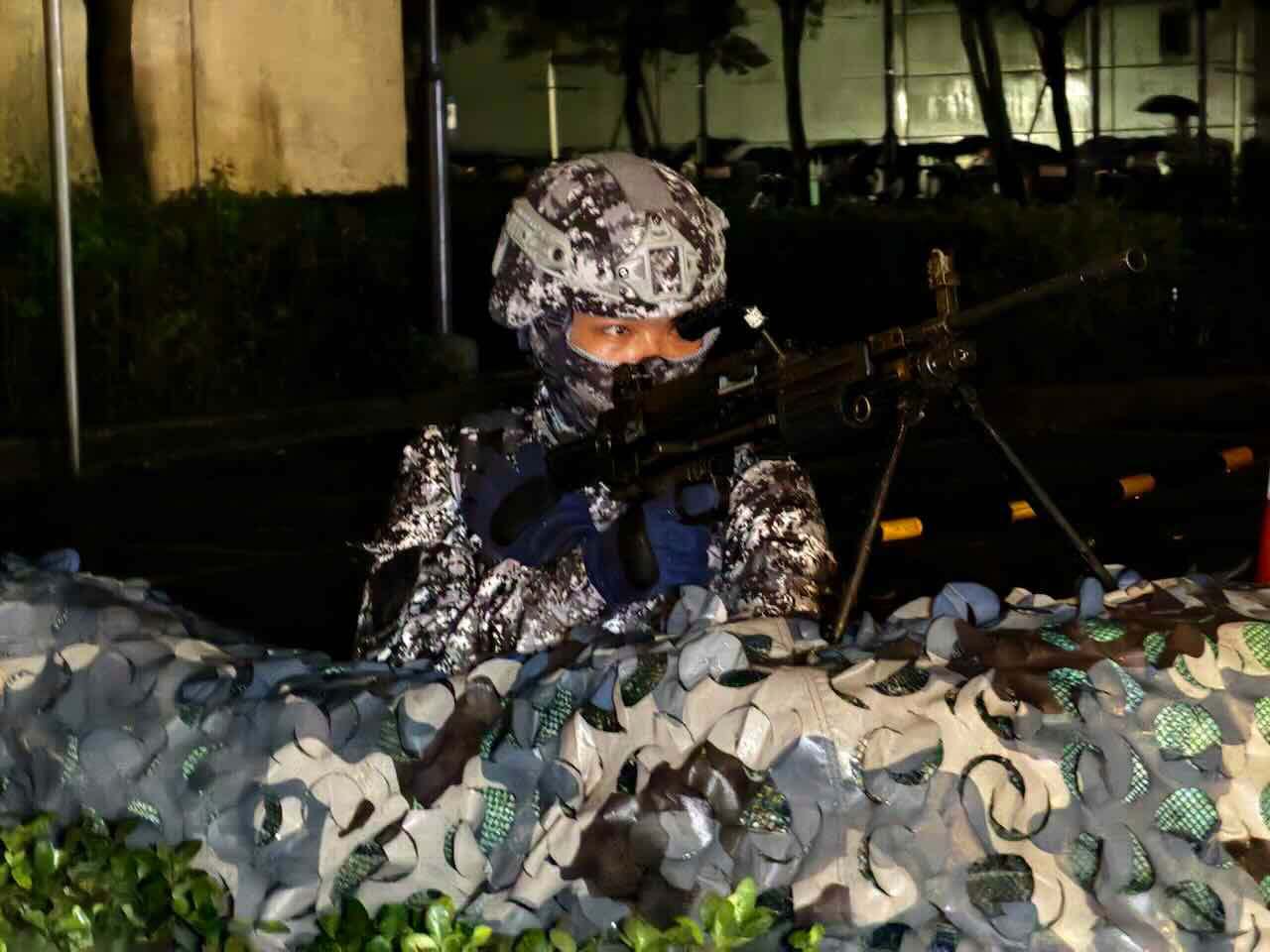飞扬军事 台匪軍憲兵部隊城市迷彩在本次漢光42號演習首次曝光烽火问鼎计划